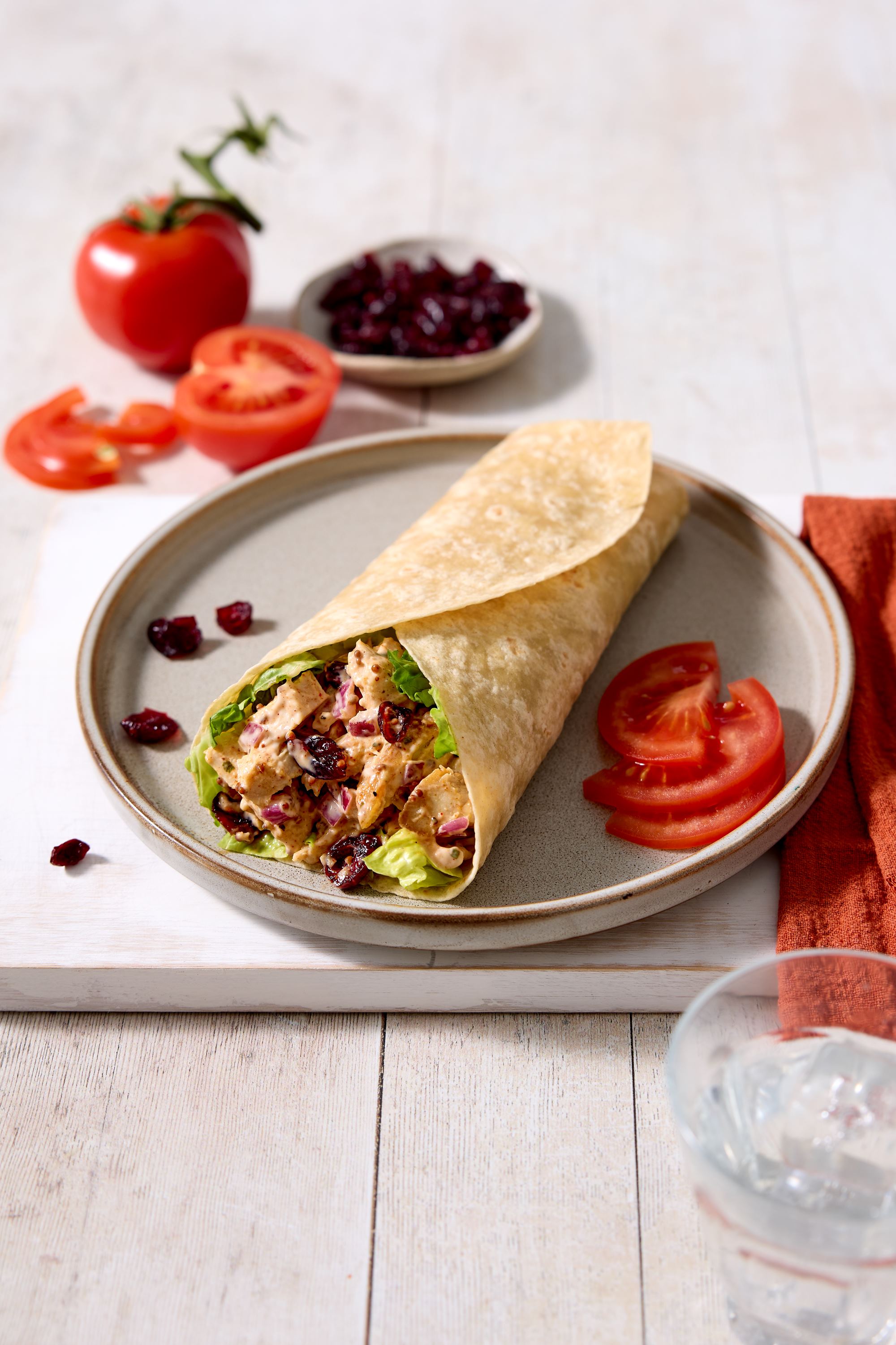 Pulled Chicken Salad High Protein Wraps