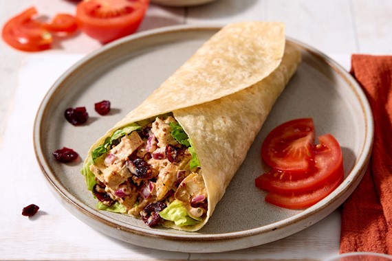 Pulled Chicken Salad High Protein Wraps