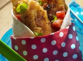 Breaded Fish Goujons with Tomato Salsa