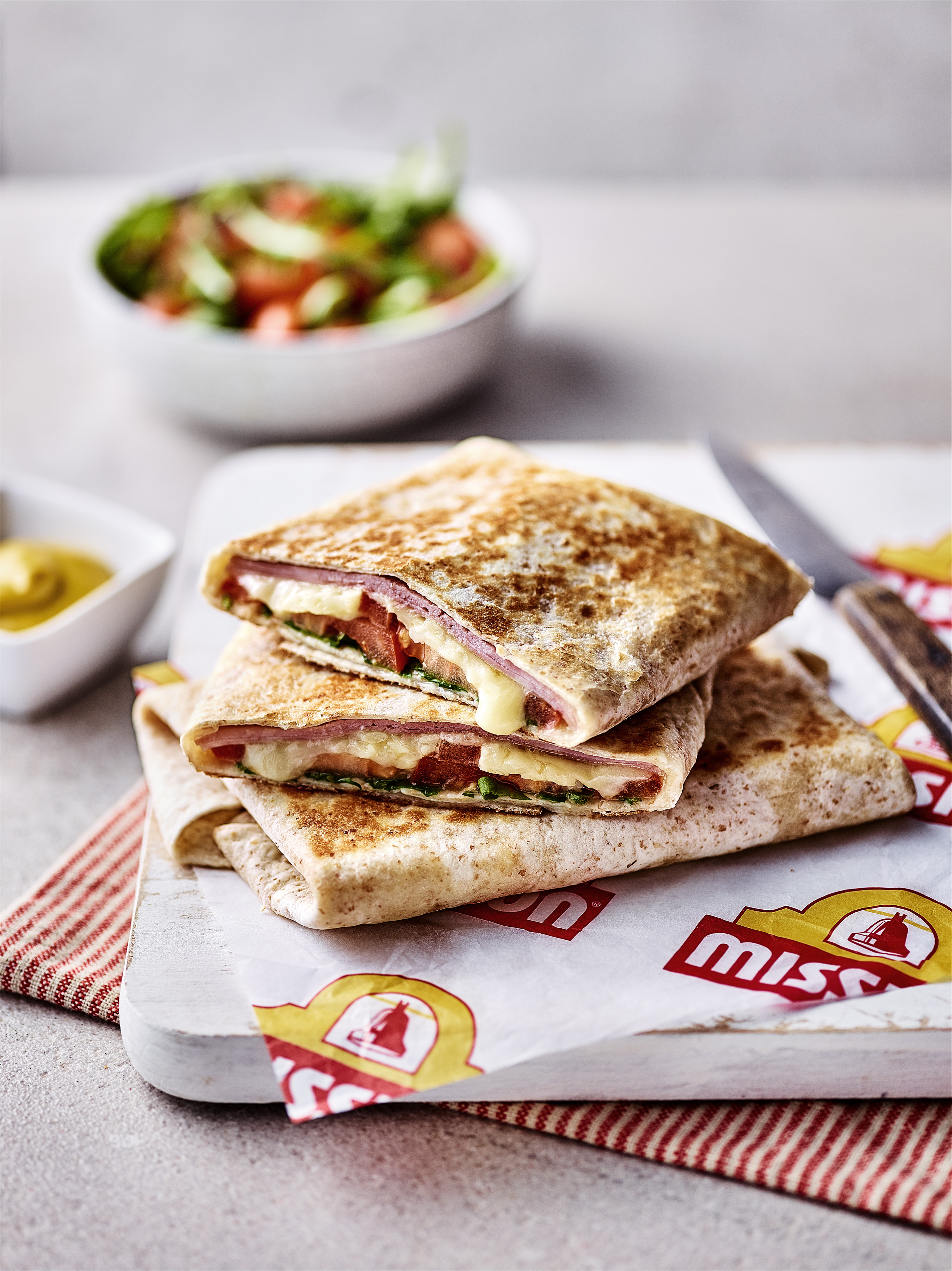 Ham and Cheese Wrap Toastie