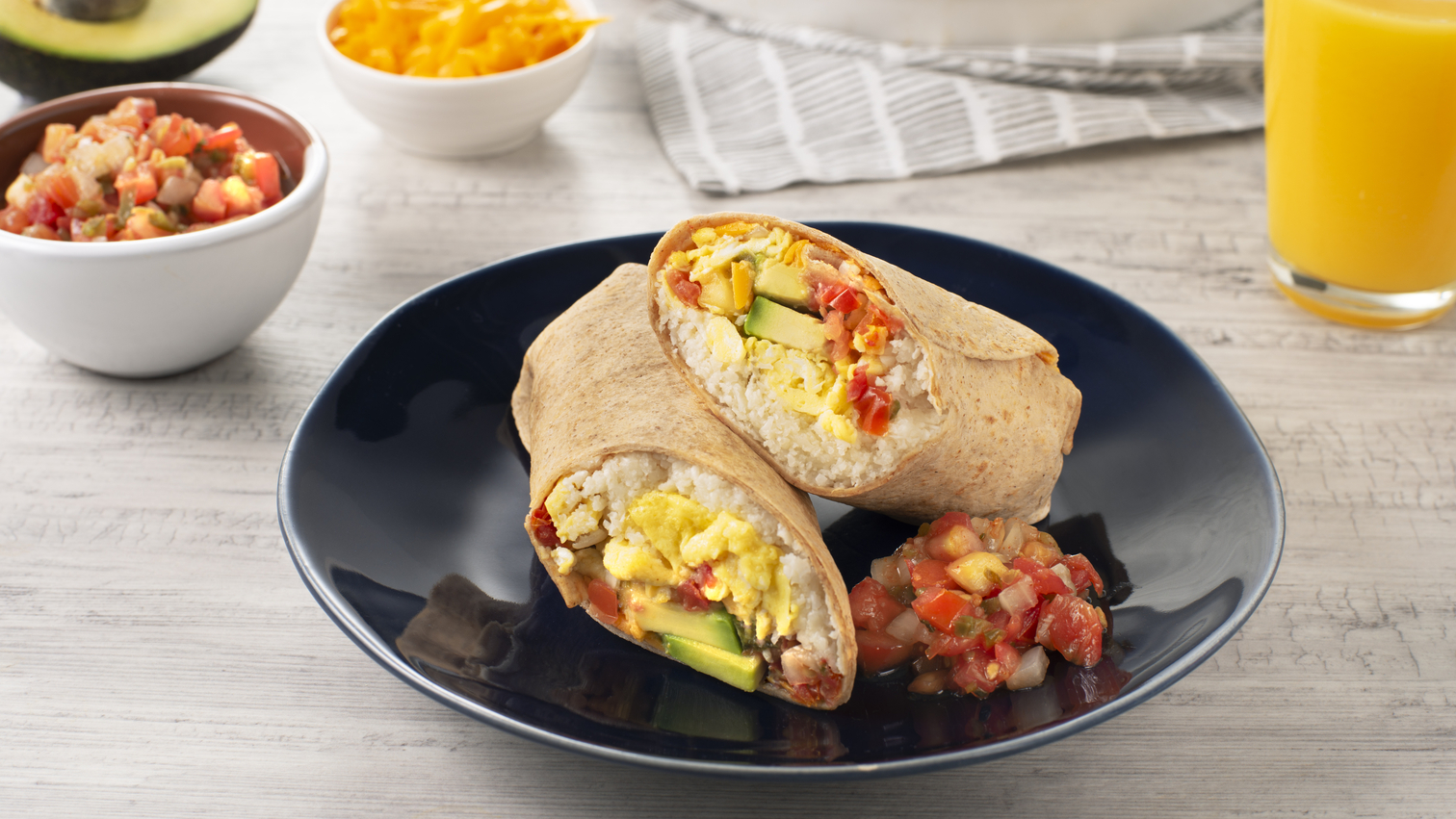 Cauliflower Rice Breakfast Burritos