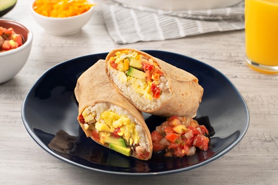 Cauliflower Rice Breakfast Burritos