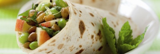 Fruity Lentil and Soya Bean Wrap